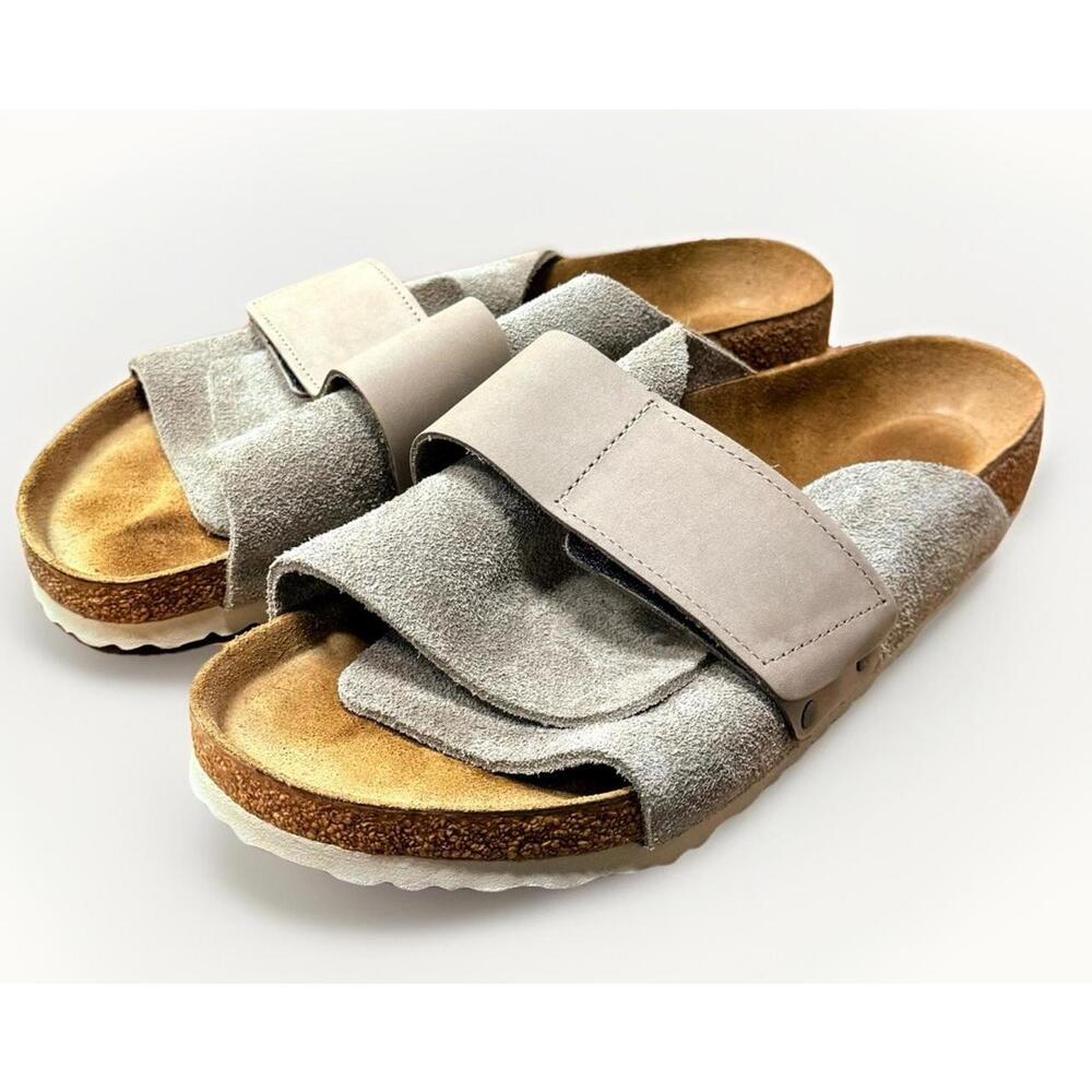 Birkenstock Kyoto Taupe Nubuck Suede Leather Size 43